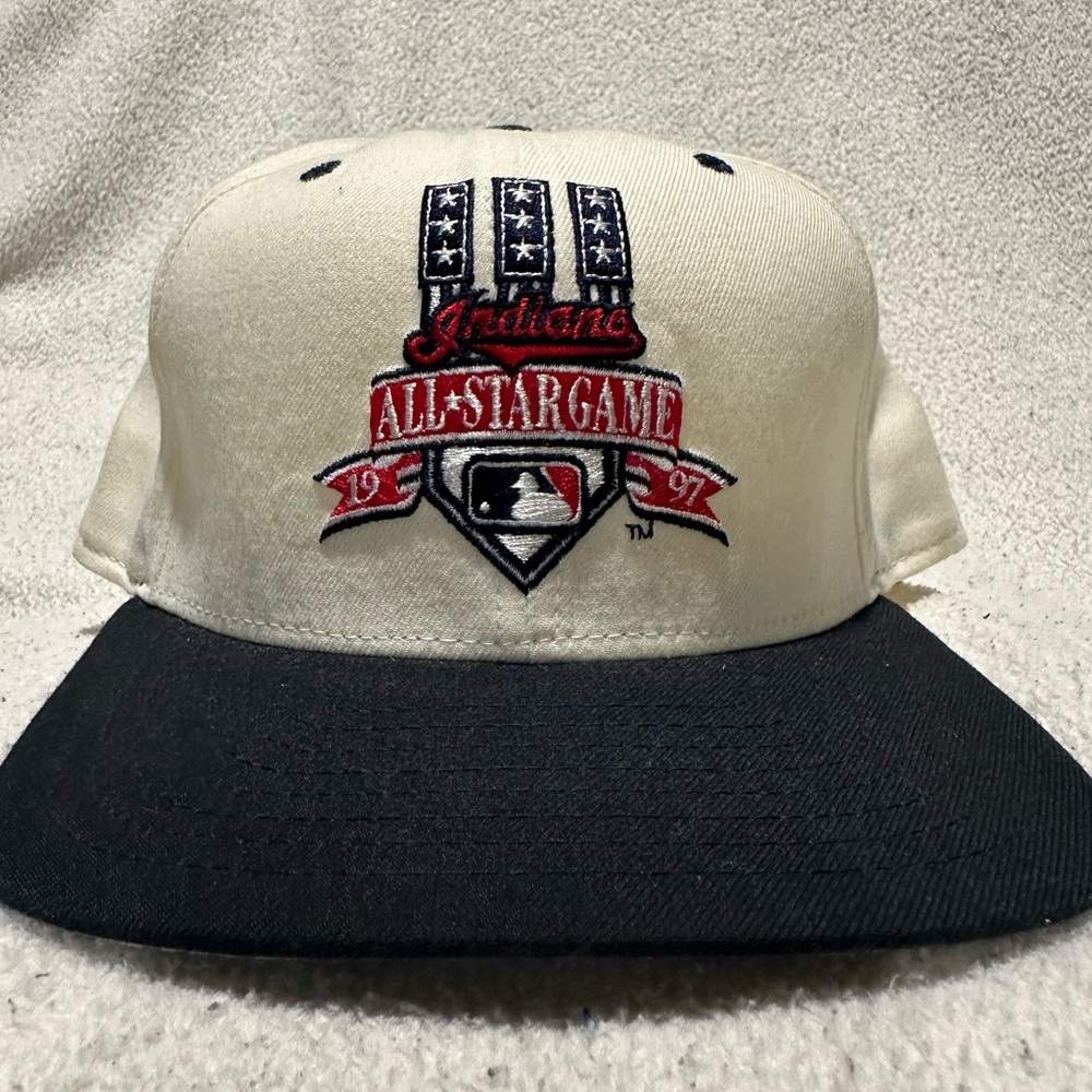 Vintage progressive Field MLB all-star game hat. SNAP BACK